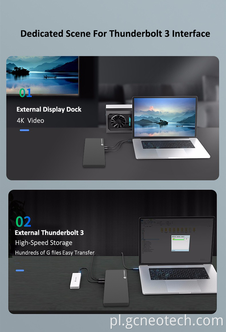 Stacja dokująca stopiona 3 Thunderbolt 3 Alloy Thunderbolt 3 Docking Station
